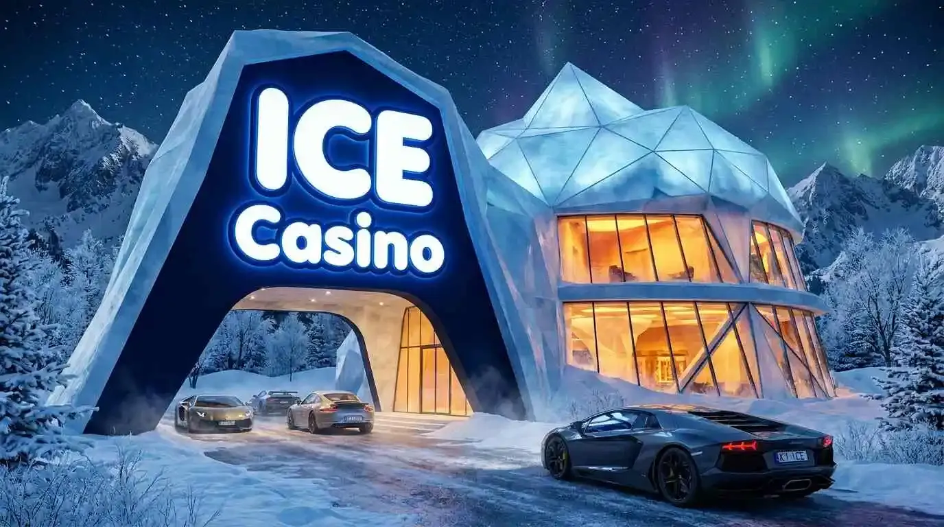 Luxury casino resort in snow